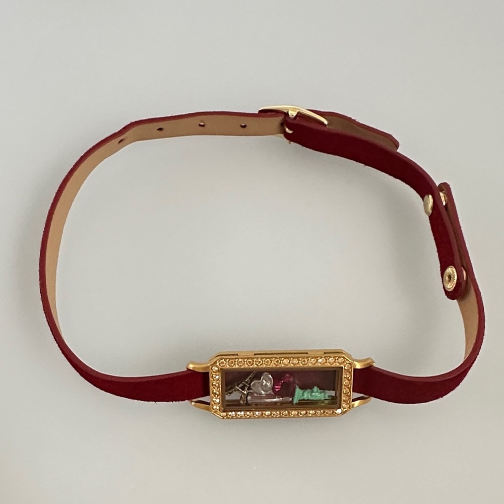 ORIGAMIOwl leather Red and Gold Choker Necklace - Picture 8 of 8